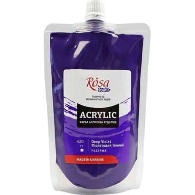 Rosa Studio АКРИЛНА боя Dark Violet (420) 200 ml 1 бр (323200420)