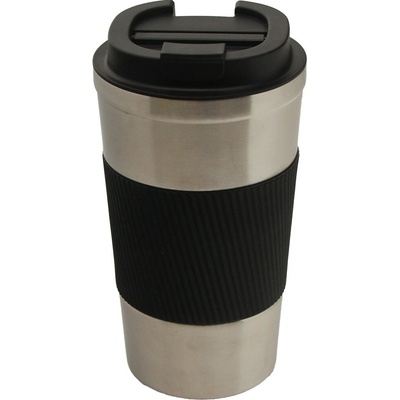 Pro Tech shop nerezový termohrnek s protiskluzovým silikonovým pásem 500 ml černý – Hledejceny.cz