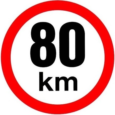 Samolepka omezení rychlosti 80 km/hod z retroreflexní fólie
