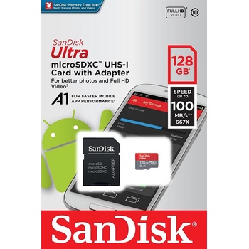 SanDisk microSDXC 128GB UHS-I U1 SDSQUAR-128G-GN6MA