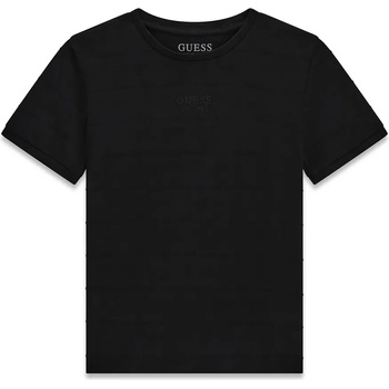 GUESS Едноцветна тениска в черен цвят за момче Guess