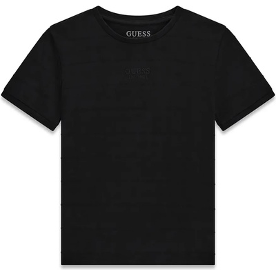 GUESS Едноцветна тениска в черен цвят за момче Guess