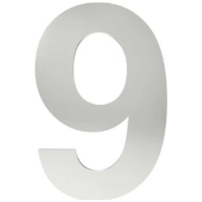 číslo "9" 155mm nerez Nerez