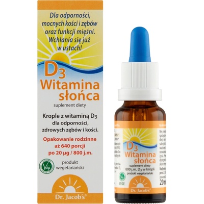 Dr. Jacob's Vitamín D3 kvapky 800 IU 20 ml