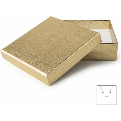 Darčeková krabička na šperk zlatá 82x82x25mm - 10 ks