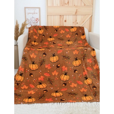 MKLozkoviny.sk deka mikroplyš Exclusive Tekvicové kúzlo 150x200