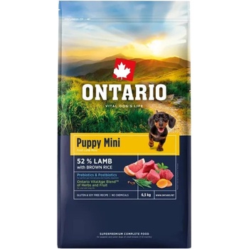 ONTARIO Puppy Mini Lamb & Brown Rice 6, 5 кг