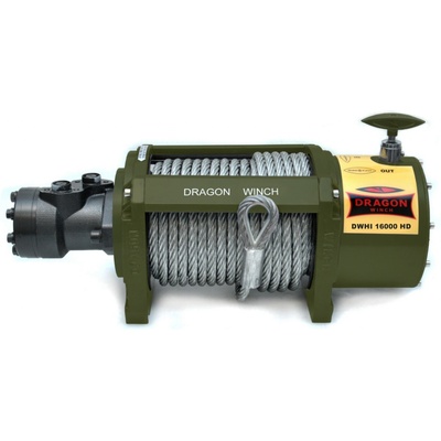 DRAGONWINCH Hydraulický naviják DWHI 16000 HD, 7,25 t, Ocelové lano, Dragon Winch, Hidra