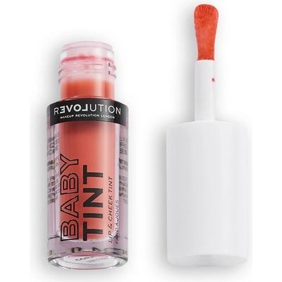 Revolution Relove Baby Tint Tekutá lícenka a lesk na pery Coral 1,4 ml