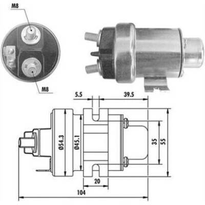 Elektromagnetický spínač pre żtartér MAGNETI MARELLI 940113050357