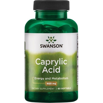 SWANSON Caprylic Acid 600mg 60 Softgels