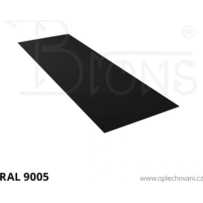 Brons Rovinný plech 650 x 2000 mm černá