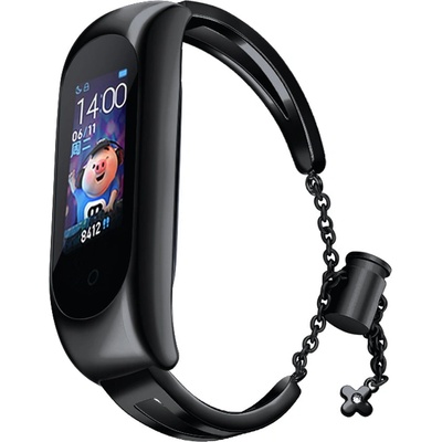 HQWear Резервна метална каишка HQWear за Xiaomi Mi Band 4/5/6, Черен (5907769312038)