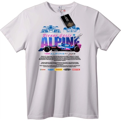 NOONEBRAND Тениска Pierre Gasly Alpine F1 Team - 7XL, White
