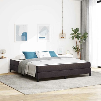 zahrada-XL 3398510 Postel s boxspringem s matrací Tmavě hnědá textil