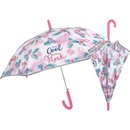 Pink deštník dětský průhledný