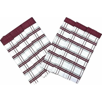 Svitap J.H.J. Tradičné káro 50x70 cm 3 ks bordová