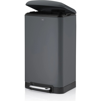 Kela Кош за отпадъци с педал Davino - тъмно сив - 30 л (KELA 10909)