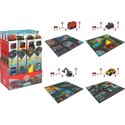 Dickie Toys Игрален комплект Dickie Toys - Килимче с кола Micro World Playmat, асортимент (203746018)