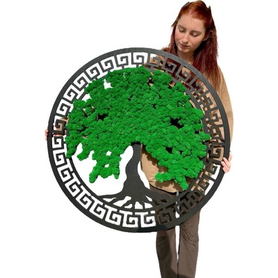 Machový obraz Strom života 80cm Dark