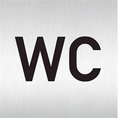 Piktogram WC, nerez, čtverec 60 x 60 x 1,2 mm