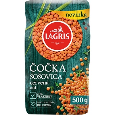 Lagris Šošovka červená lúpaná celá 0,5 kg