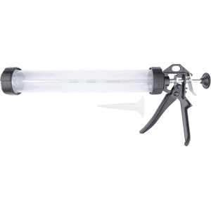 Extol Пистолет за изстискване, пластмасов, 700 ml; 380 mm, с прозрачен държач за тръби