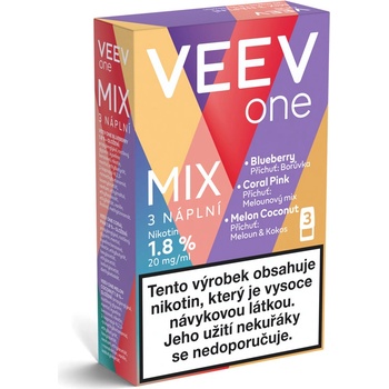 VEEV One Náplně Blueberry Coral Pink Melon Coconut krabička
