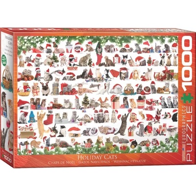 EUROGRAPHICS - Puzzle Holiday cats - 1 000 piese