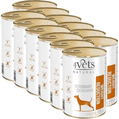 4Vets NATURAL Veterinary Exclusive СНИЖАВАНЕ НА ТЕГЛО 12 x 400 г