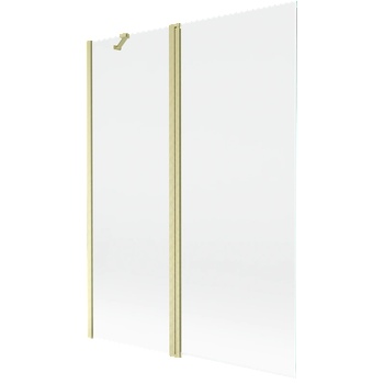 Mexen Mist параван за вана 2-крилен 130 x 150 см, прозрачен, златен мат - 8A9-130-011-55-00 (8A9-130-011-55-00)