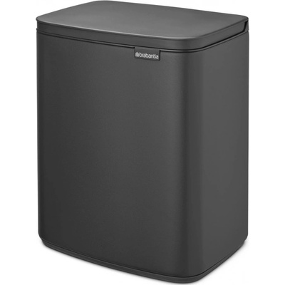 Brabantia Кош за боклук Brabantia Bo Small 1006635, 12 л, Безшумно и плавно отваряне, Противоплъзгаща основа, Черен (1006635)