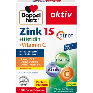 Doppelherz aktiv Zink 15 + Histidin + Vitamin C Depot - 100 таблетка