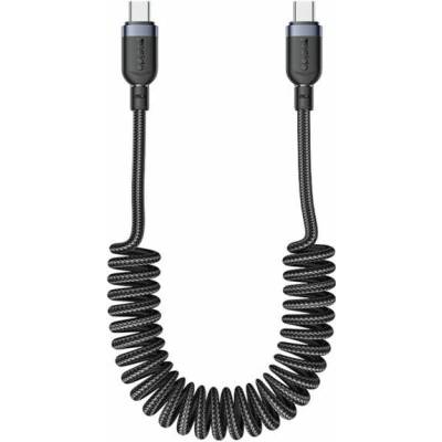 Yesido CA205 naťahovací nabíjací a dátový USB-C na USB-C 1,2m černý