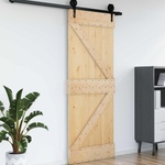 vidaXL Врата NARVIK 95 x 210 cm Натурално (42047081)