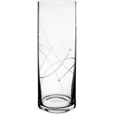 Bohemia Crystal Skleněná váza válec galaxie - 300 mm Swarovski, Preciosa – Hledejceny.cz