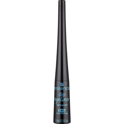 Essence Dip Eyeliner Waterproof voděodolné a dlouhotrvající oční linky 01 Black 3 ml