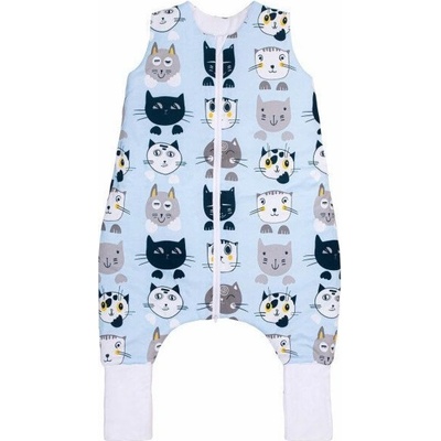 PULP BAMBOO Dětský spací pytel s ponožkami Blue Cats