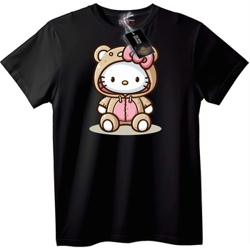 NOONEBRAND Тениска Hello Kitty плюшено мече - 2XL, Black