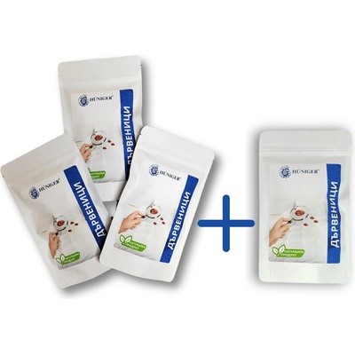 3 бр. Натурална пудра за унищожаване и на резистентни, креватни дървеници, Хюнигер, 55гр за 20 кв. м. + 1 бр. ПОДАРЪК (12351-4-10)