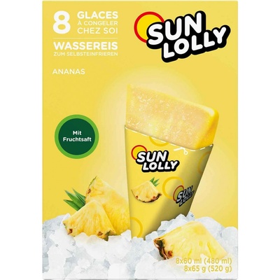 SUN LOLLY ZMRZLINA k domácímu zmražení ANANAS 8ks