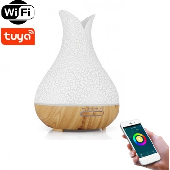 BOT Smart aroma difuzér B5 bílá / světle hnědé dřevo 400 ml