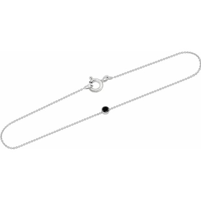 Eppi Zlatý minimalistický náramok s čiernym diamantom Lepio BR36749