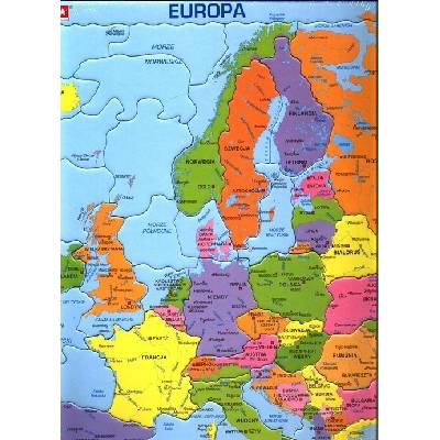 Larsen Skládačka politické mapy Evropy s 37 díly