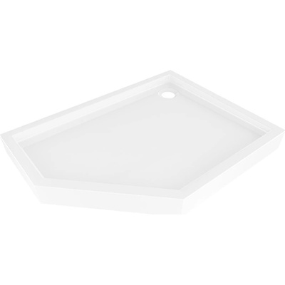 Mexen Flow+ петоъгълна душ кабина дясна 90 x 80 см, бял блясък - 46P108090RH (46P108090RH)