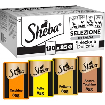 SHEBA Selection Select Slices hydinové maškrty v omáčke 120 x 85 g