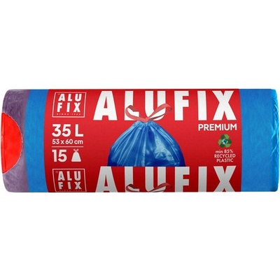 Alufix Pytle Premium stahovací 35l 26µm 15ks modré