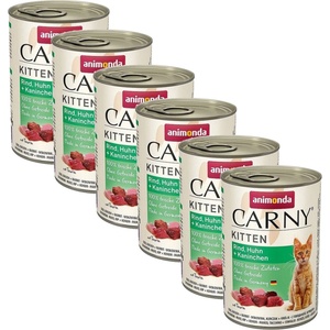 Animonda Carny Kitten - говеждо, пилешко и заек 6 x 400 г