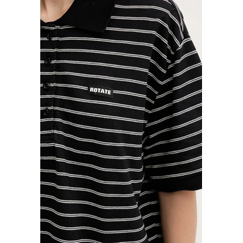 Rotate Памучна тениска с яка Rotate дамска в черно 115643000 (115643000)