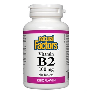 Natural Factors Витамин В2 (рибофлавин) - Vitamin B2 100 mg, 90 таблетки Natural Factors (1215 NF)
